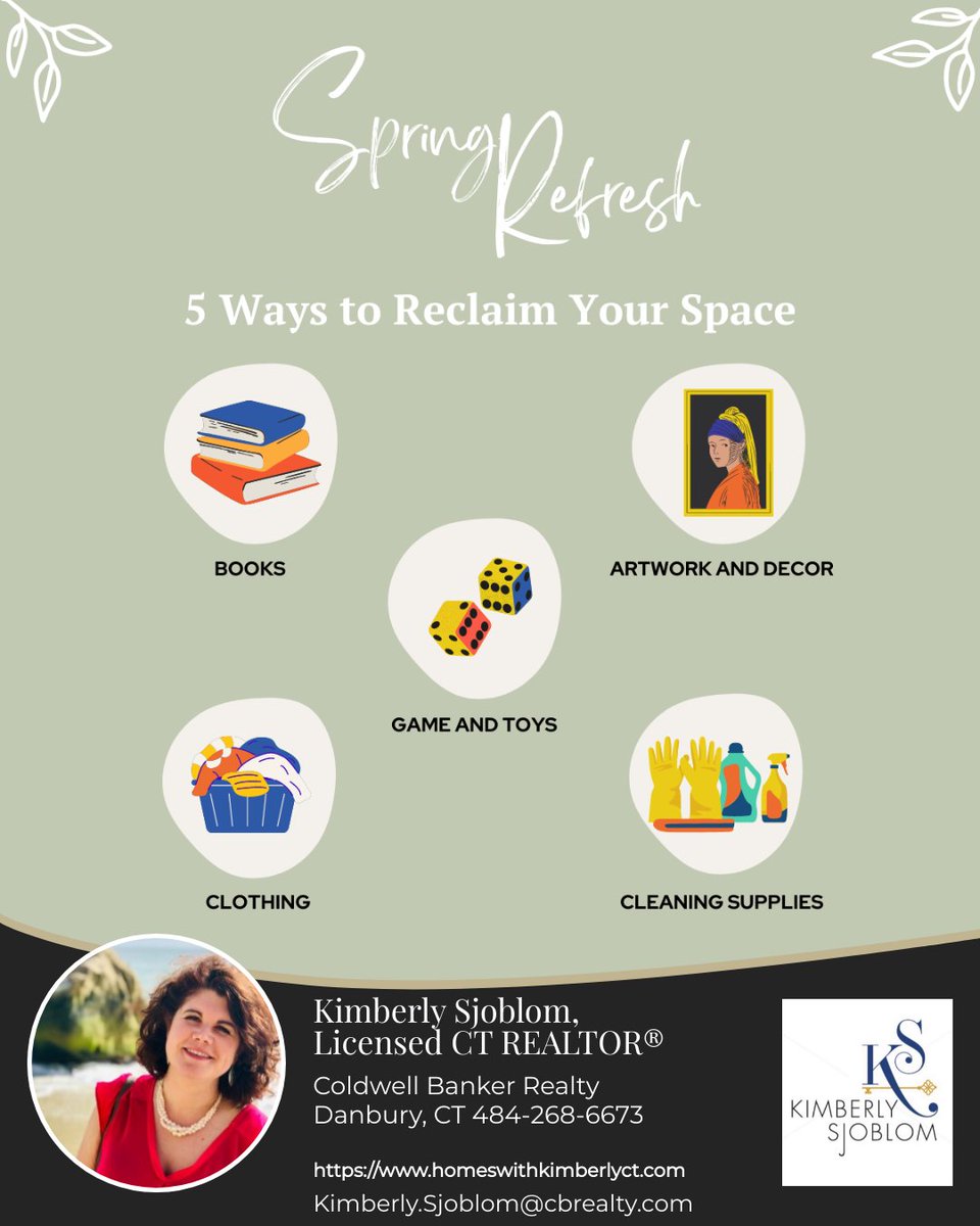 RealtorSjoblom's tweet image. Here are some household items you can sort through to free up some space in your home:

👕 Clothes
📚 Books
🎲 Games and Toys
🎨 Artwork and Decor
🧹 Cleaning Supplies

Let's get started and make some room in our homes!

#springrefresh #reclaimyourspace #donate
