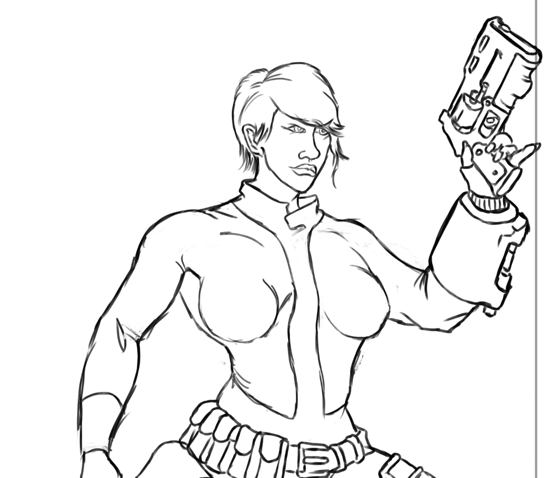 A weekend sketch after a while, and there's more to come, i swear! #muscle #fallout #musclegirl #buff #musclegirlart #girlswithbiceps #10mmpistol #vaultgirl #vaultsuit #buffgirl #muscularwomen #fmg #fmgsequence #growth #vaulttec #drawing #art #sketch