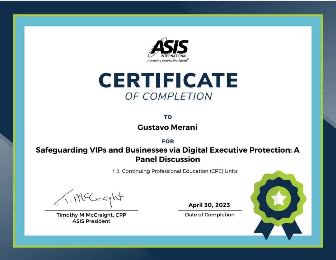 gustavomerani's tweet image. Sumando conocimientos, siempre aprendiendo un poco más.
@ASIS_Intl #MyASIS