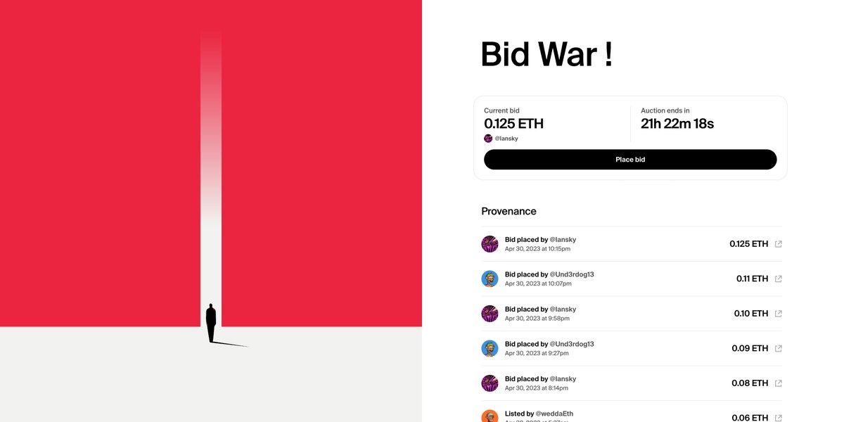 OMG ! 😭 It's bid war !

I'm truly thankful legends @Und3rdog13 and <a href="/x_lansky/">Lansky</a> !