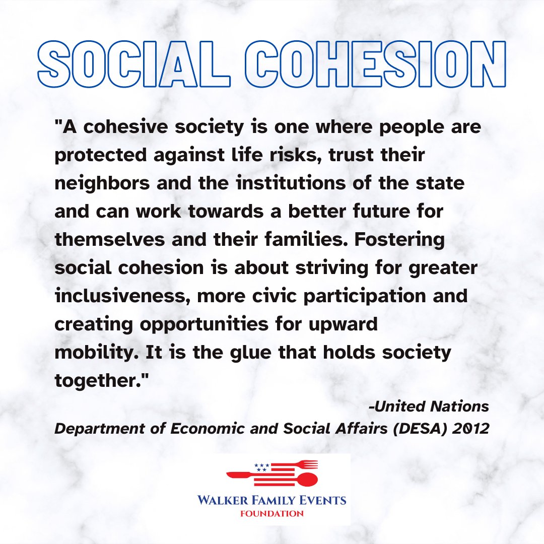 WFEF_official's tweet photo. Social Cohesion is the key that will unlock a multitude of societal issues today.  Compassion, apathy, action, and awareness are lacking everywhere. https://t.co/3oCH5TCrA9