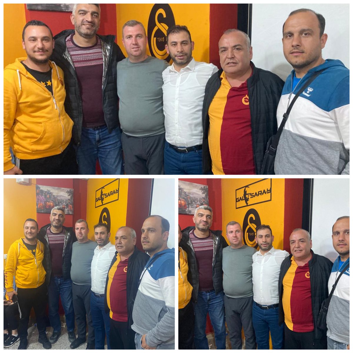Ahmet34629854's tweet photo. Galatasaray-Beşiktaş derbisi öncesi Siirt Galatasaraylılar Derneği Başkanı Fatih DALGALI      ve ekibine Siirt Anadolu GFB Taraftar Grubu olarak başarı dileğinde bulunduk. Misafirperverlikleri için  Siirt Galatasaray Derneği Yönetimine teşekkür ederiz.@fatiherolu4 https://t.co/VRJM7XpqVe