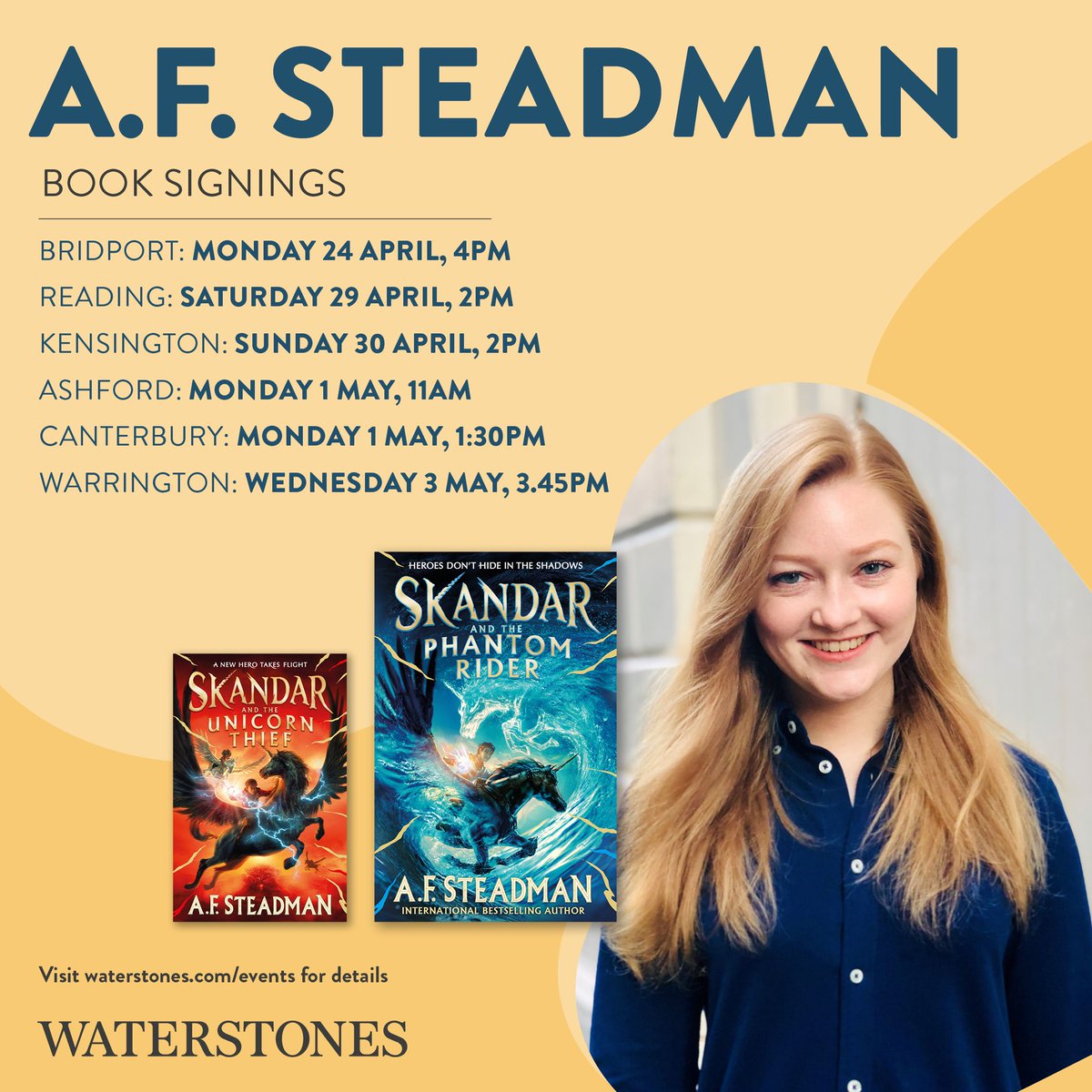 Only 3 more sleeps until Skandar Mania hits Warrington and @annabelwriter is in-store to sign copies... We still have a few of the Waterstons Exclusive Edition of Phantom Rider left in store but they are selling fast! Perfect Bank Holiday reading.... 👀