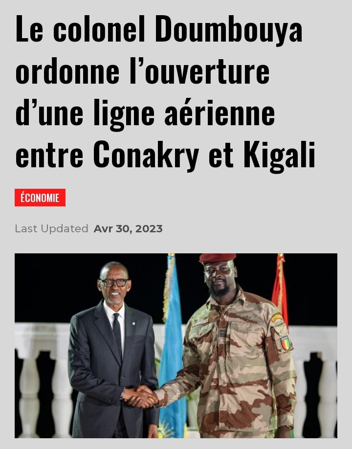 L'Afrique se connecte
🇬🇳Ensemble on avance🇷🇼

visionguinee.info/le-colonel-dou…