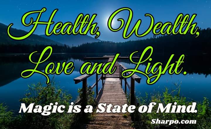 Sharpo's tweet image. Happy Sunday friends. Wishing you all great health, wealth, love and light.  sharpo.com #magic #mystery #laparties #laevents