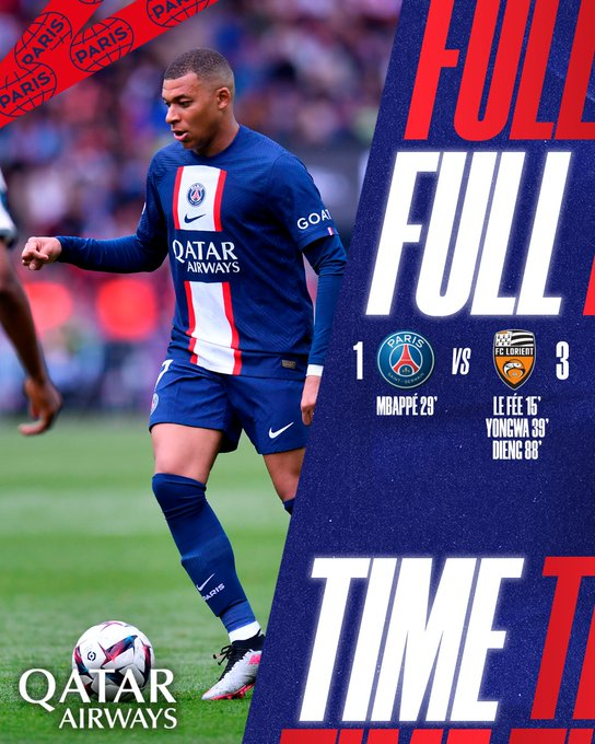 psgfcuk's tweet photo. in du match, le Paris Saint-Germain s'incline au Parc. 

#Ligue1 I #PSGFCL 1-3

Please Retweet &amp; Follow @psgfcuk To Update Stream https://t.co/U84d8EIWZ9