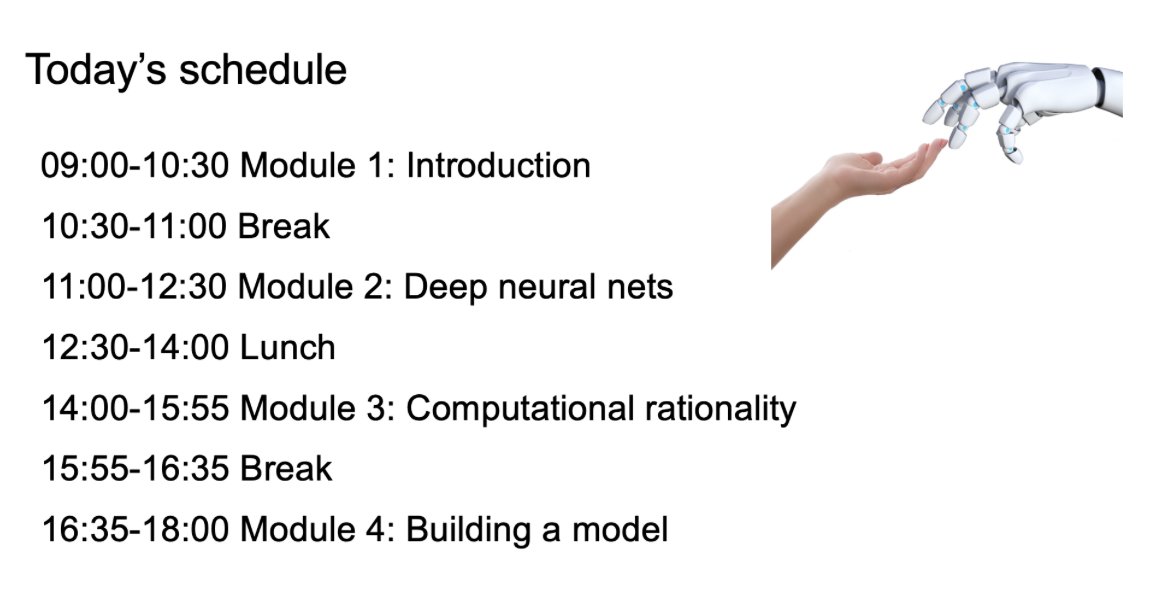 All materials from our full-day #CHI2023 Course "Cognitive Modeling: From GOMS to Deep Reinforcement Learning" available here: github.com/howesa/CHI22-C…

Slides and Colab/ipynb notebooks. Feel free how you see best. All feedback welcome!