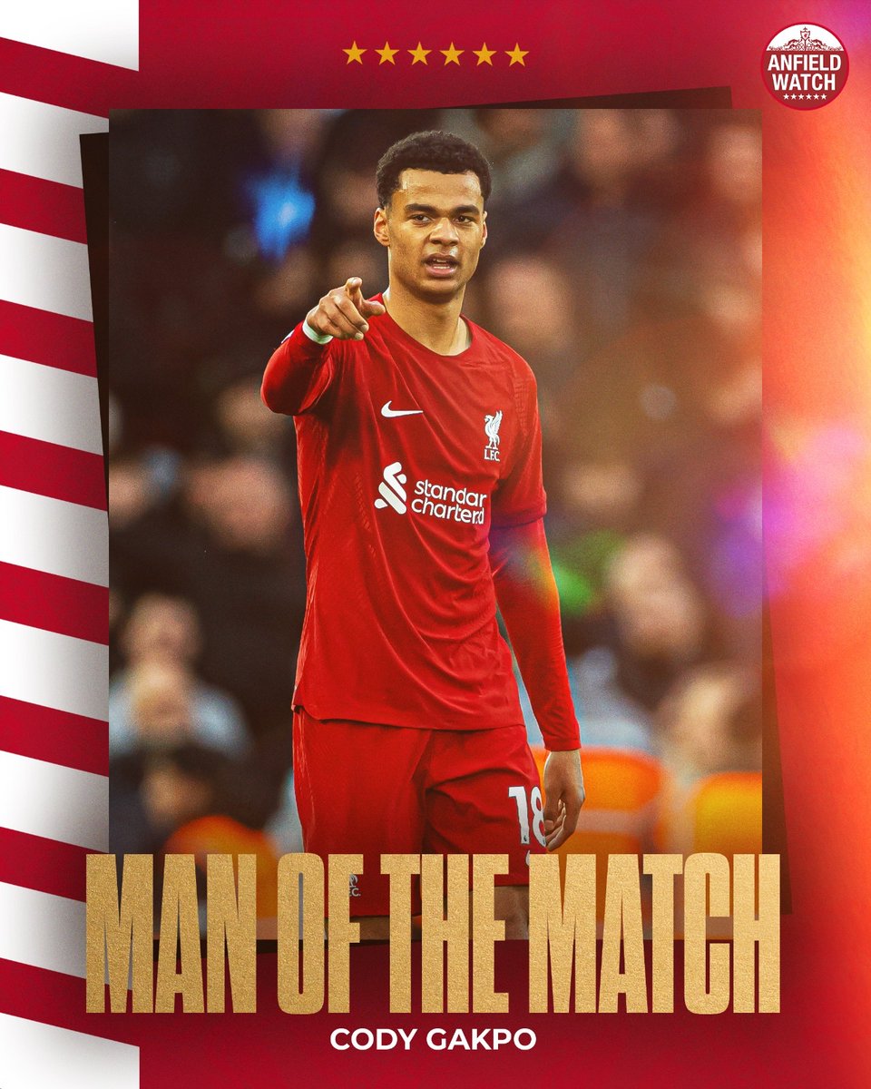 AnfieldWatch's tweet photo. 🚨 𝗢𝗨𝗥 𝗠𝗢𝗧𝗠: Cody Gakpo 🙌 https://t.co/2M8k8vGe8I