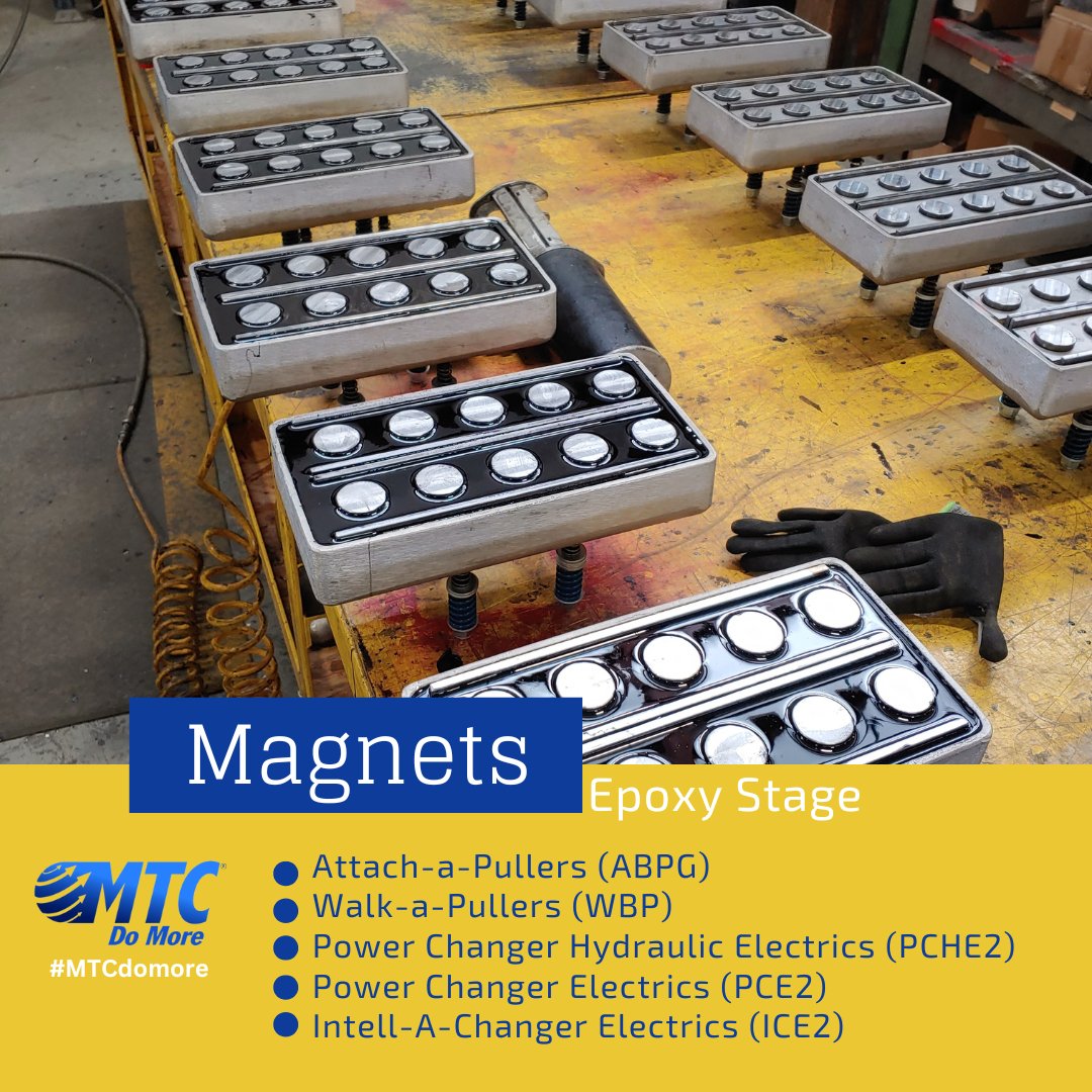 mtcdomore's tweet photo. “If you want something done right, you have to do it yourself” is exactly the motto we use when it comes to many of our products. We even build our own #magnets. Here are some in the epoxy stage! The MTC tagline holds true …Do More!
#MTCdomore #manufacturing #batteryhandling https://t.co/X32chqz91u