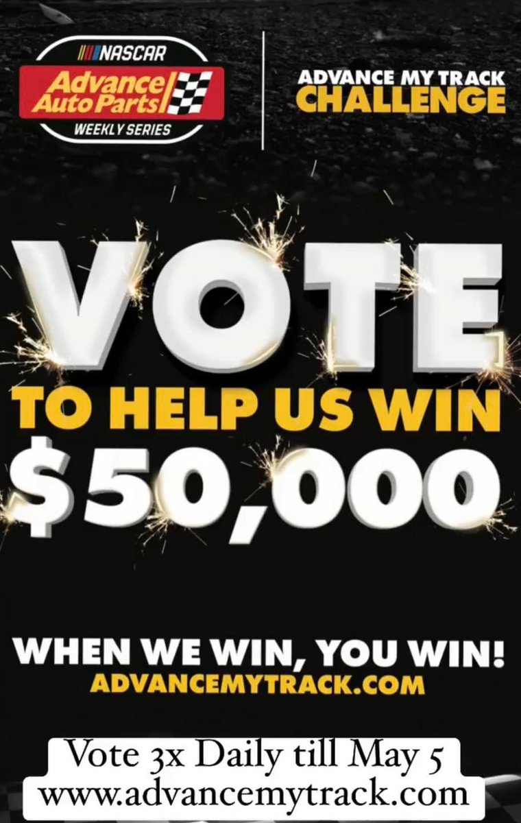 We need your help @OfficialOZFM we have till May 5th to vote 3x daily for <a href="/EastboundPark/">Eastbound Park</a> at advancemytrack.com <a href="/HickmanAuto/">Hickman Auto Group</a>  <a href="/NTVNewsNL/">NTV News</a>  <a href="/HanlonRealty/">Hanlon Realty</a>  <a href="/NLtweets/">NewfoundlandLabrador</a> <a href="/GovNL/">Government of Newfoundland & Labrador</a> <a href="/HospitalityNL/">Hospitality NL</a>
