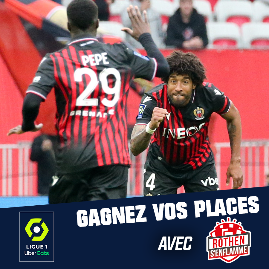 Rothensenflamme's tweet photo. 🚨 GAGNEZ VOS PLACES DE LIGUE 1 avec @Rothensenflamme ! 

🎁 Cette semaine, nous vous offrons vos places pour la rencontre Nice-Rennes qui aura lieu le 06 mai à 17H00.

🍀 RT - Follow et commente ton pronostic pour cette rencontre. https://t.co/3O7IBSkiQS