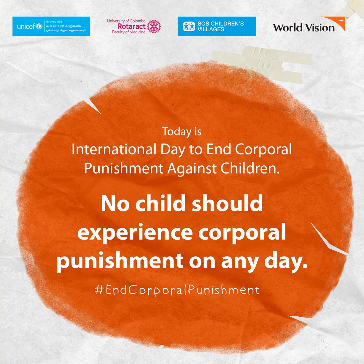 WorldVisionLK's tweet photo. Today is International Day to End Corporal Punishment Against Children. No child should experience corporal punishment on any day.

#EndCorporalPunishment #internationaldaytoendcorporalpunishment #positiveparenting https://t.co/sK7AGqfs6x