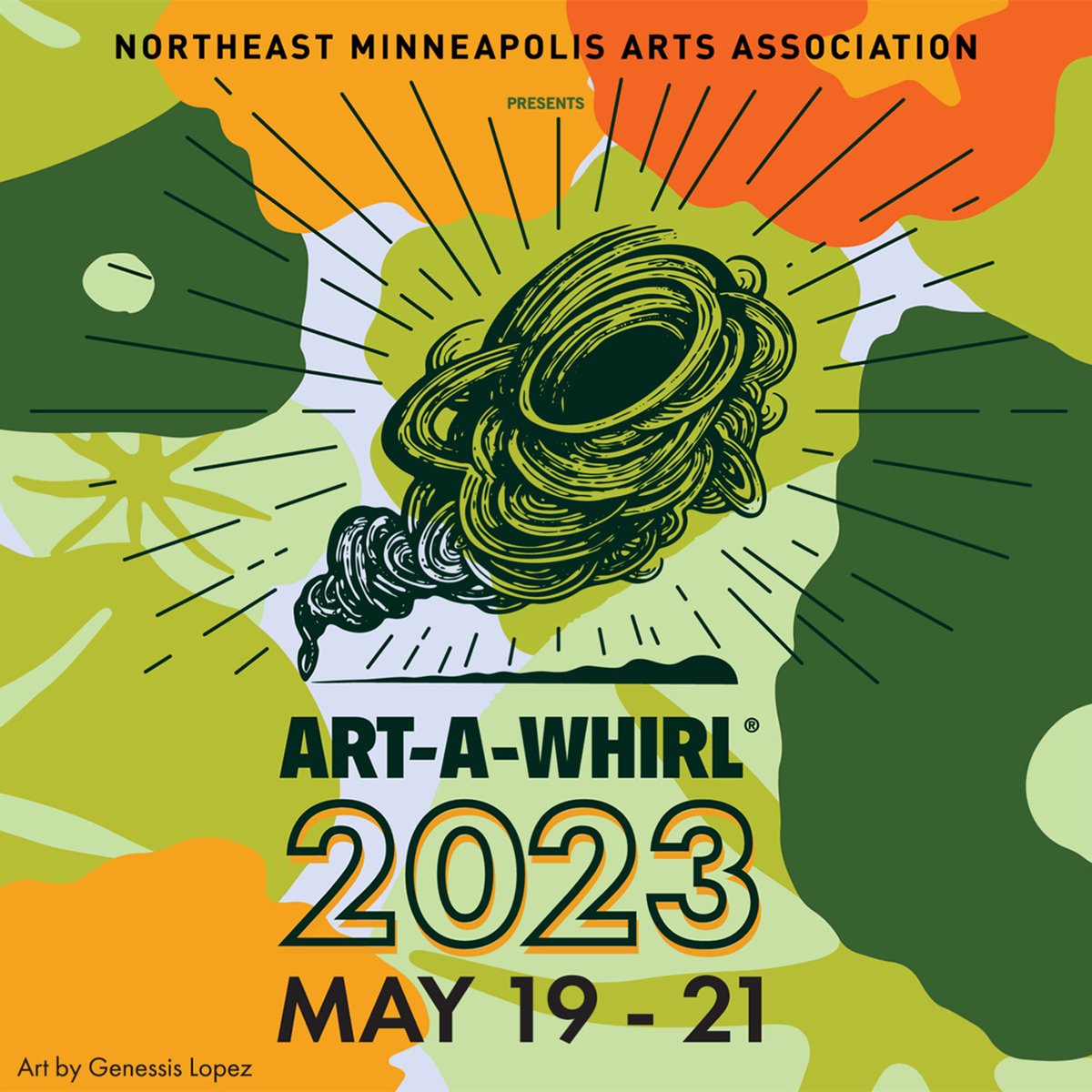 You're Invited! ART-A-WHIRL® 2023 is the third weekend in May in the #NEMplsArtsDistrict of #Minneapolis – FRI/SAT/SUN, May 19–21, 2023 / Art-A-Whirl® is the nation's largest open studio tour. It is FREE and open to the public! #mplsart #CaliforniaBuilding #nemaamn #ArtAWhirl2023