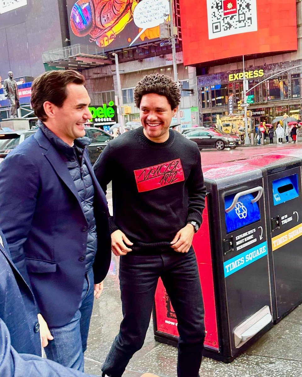 Dinora♥RF 🐐 (@norinchi_df) on Twitter photo "New York - D115, casually walking in Times Sqare under the rain and saw these two taking selfies in front of one of our <a href="/MySwitzerland_e/">Switzerland</a> ads. What a coincidence"
Florent Aymon IG "New York - D115, casually walking in Times Sqare under the rain and saw these two taking selfies in front of one of our <a href="/MySwitzerland_e/">Switzerland</a> ads. What a coincidence"
Florent Aymon IG
