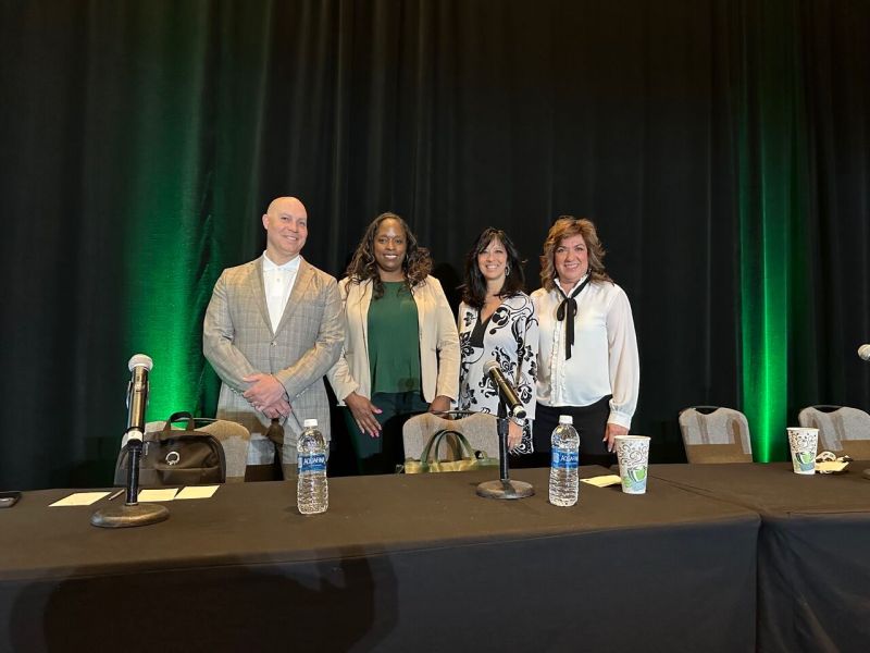 EtcToll's tweet photo. Kicking off day two of #IBTTAIndy is Executive Vice President of Strategic Initiatives, Shannon Swank being featured on a panel discussing #DEI. Panelists opined on the unintended consequences of unconsidered action and the impact of technological advancement. https://t.co/i6Djx9pZKT