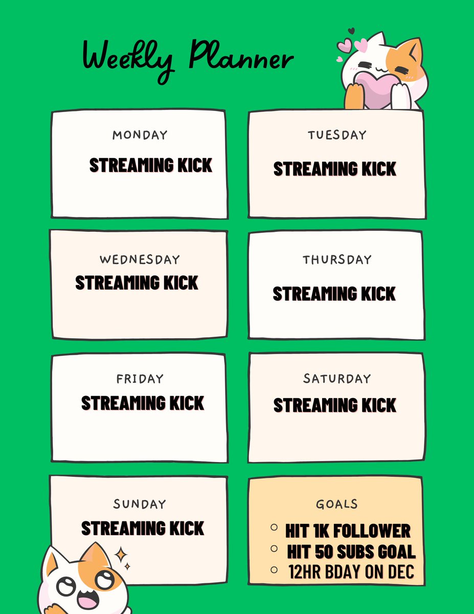 My new schedule is done gotta complete my goal target so that I can be doing a 12hrs birthday stream till December 9 only 223 days away gonna hop on tonight see yall on kick gotta be successful. kick.com/nightshadowwor… #goodvibes #keepingmyhealthbalance #greatenergy