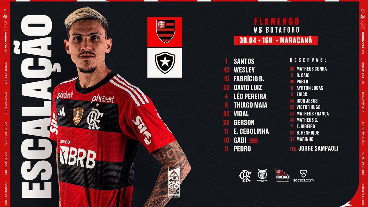 Social Media Jogador Wesley Flamengo Vs Athletico Paranaense PSD