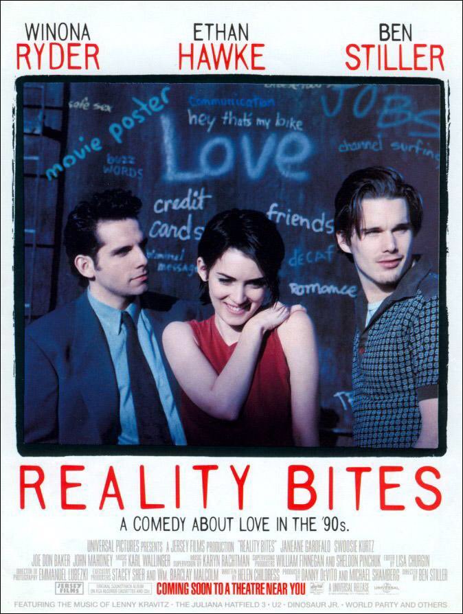 inekis's tweet image. La acabo de volver a ver, y Winona y Ethan Hawke no podían ser más todo en esta peli, hay una escena en el bar con una luz preciosa en esas caras tan bellas sin huellas de ácido hialurónico ni blanqueamiento dental…en fin, me los como a los dos. #realitybites.