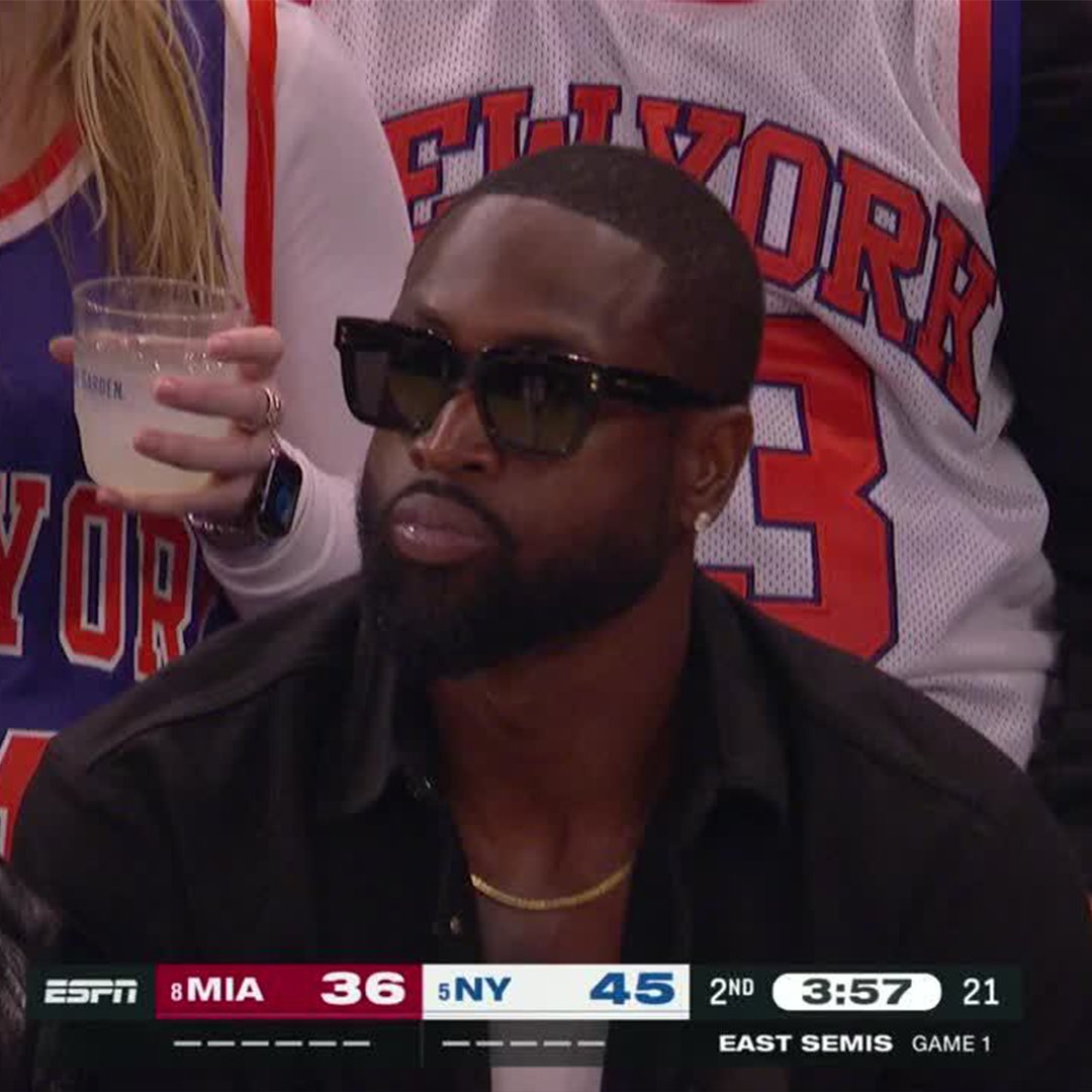 D-Wade is in the house for Game 1 🔥