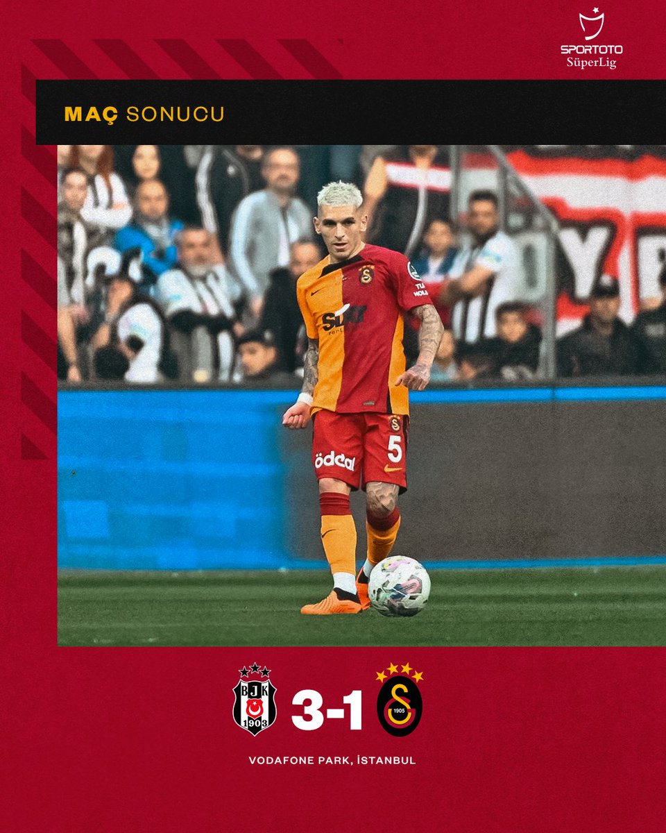 Galatasaray SK on X: Maç sonucu: Beşiktaş 3-1 Galatasaray #BJKvGS   / X