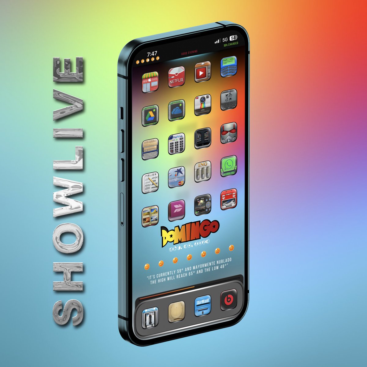 matuspalma's tweet photo. Happy Sunday afternoon🙋🏽‍♂️📱13 Pro Max🕺🏽ShowCuts,ShowAE and screenshotsSL🔥😍by @SeanKly no jailbreak ShowTheme by my dear @jennysblessed🤛🏽Cute icons ADDO-X🔥😍 by @menard__00 wall by @TeboulDavid1 @EliseMihael @UtdAll @thgr34td4n3 @kelvingenao01 @going2marzzz32 @Leonel182520 https://t.co/8EWYGAmweW