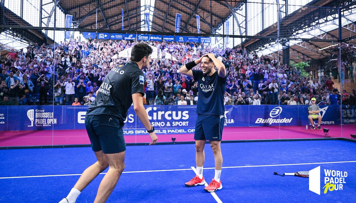 setpadelok's tweet photo. CAMPEONES 🇧🇪🔥🏆

Agustin Tapia y Arturo Coello se alzan de nuevo con otro título WPT ante Franco Stupaczuk y Martin Di Nenno en un impecable partido de los cuatro.

🎯7-6/3-6/6-3

#WPTBrusselsOpen https://t.co/YimRBvoO28