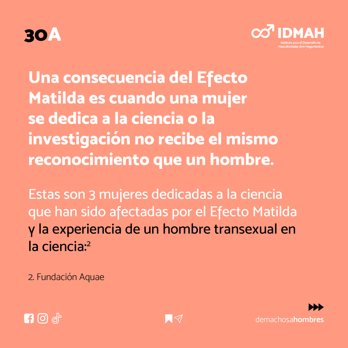 machosahombres's tweet photo. El efecto Matilda es un fenómeno que afecta directamente a las mujeres y la ciencia, y puede definirse como la discriminación basada en el prejuicio en contra de reconocer los logros de las mujeres cuyos logros a lo largo de la historia han sido silenciados. https://t.co/sjtwxpu9wM