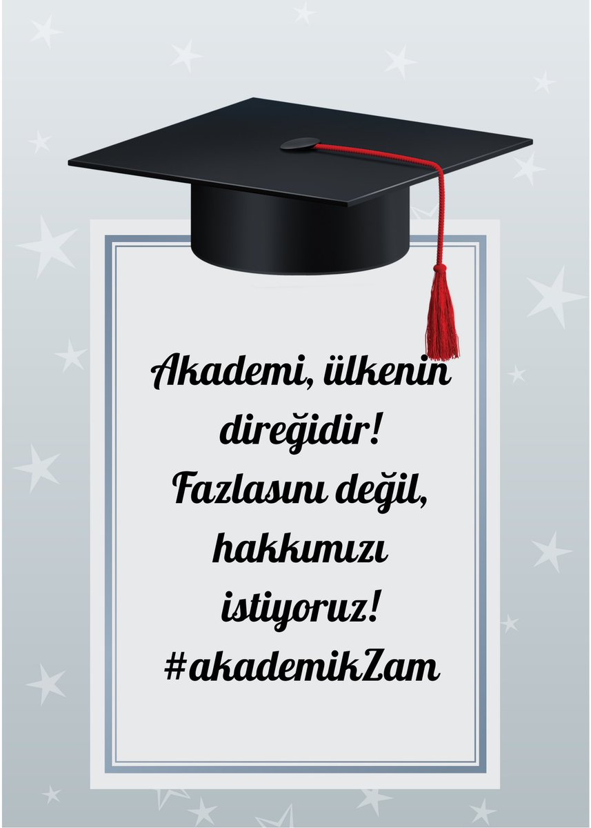Fazlasını değil, hakkımızı istiyoruz!
#akademikZam
<a href="/RTErdogan/">Recep Tayyip Erdoğan</a> <a href="/tcbestepe/">T.C. Cumhurbaşkanlığı</a> <a href="/Akparti/">AK Parti</a> <a href="/ikalin1/">İbrahim Kalın</a> <a href="/kilicdarogluk/">Kemal Kılıçdaroğlu</a> <a href="/herkesicinCHP/">CHP 🇹🇷</a> <a href="/meral_aksener/">Meral Akşener</a> <a href="/iyiparti/">İYİ Parti</a> <a href="/Ahmet_Davutoglu/">Ahmet Davutoğlu</a> <a href="/T_Karamollaoglu/">Temel Karamollaoğlu</a> <a href="/alibabacan/">Ali Babacan</a> <a href="/ogesendika/">ÖGESEN</a> <a href="/VahdetOzkocak/">Prof. Dr. Vahdet ÖZKOÇAK</a> <a href="/muratkosecavus/">Murat Köseçavuş</a> <a href="/ODKER/">Oğuz DİKER</a>