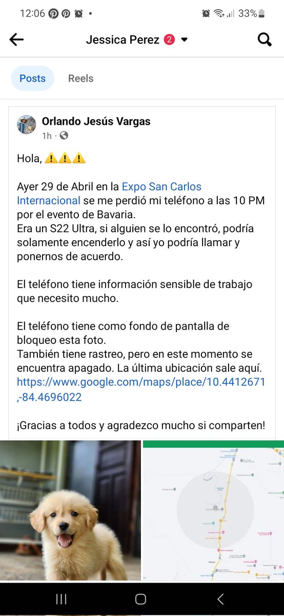 Me ayudan a compartir 
Talvez alguien lo encontró y puede devolverlo