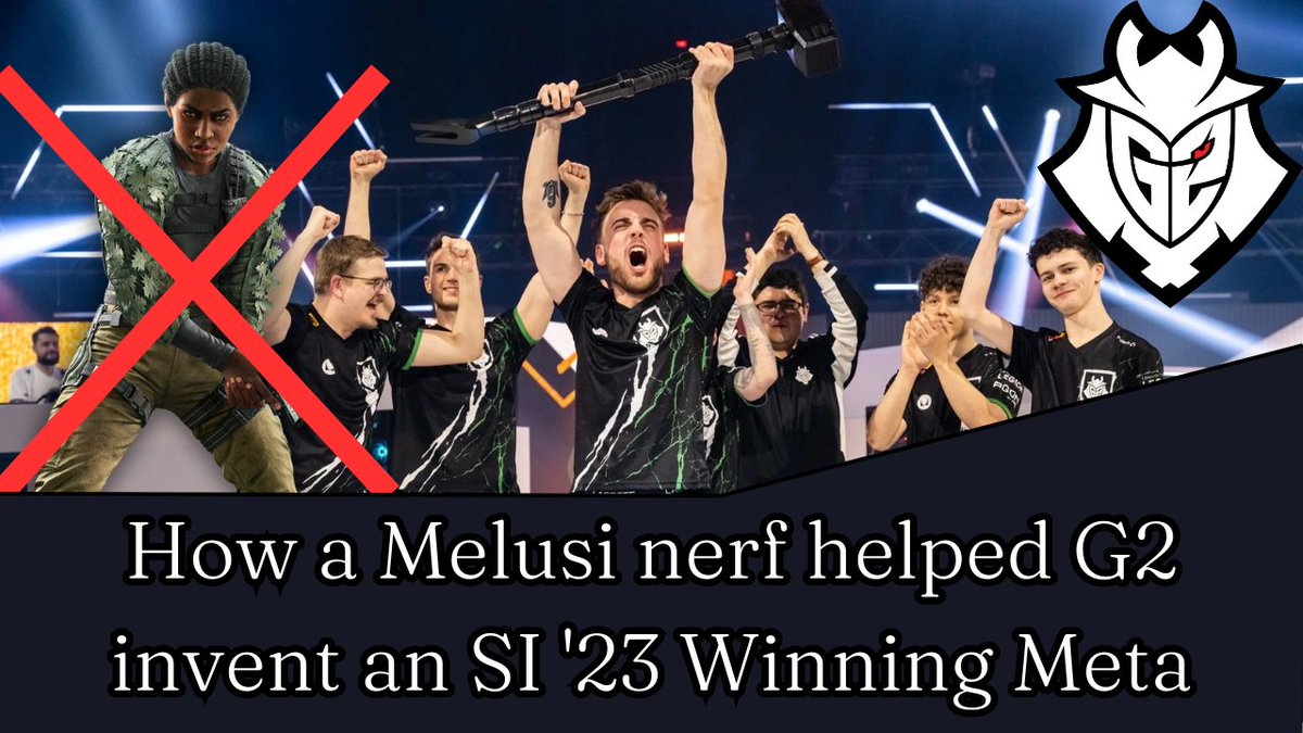 How a Melusi nerf helped G2 invent an SI '23 Winning Meta

Link: youtu.be/-3sug5NnmAM

If you enjoy competitive Siege, are a <a href="/G2esports/">G2 Esports</a> fan, or just would like to understand the current meta for yourself, then give this a watch!! Any feedback (pos or neg) appreciated!!
