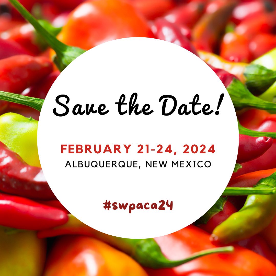 southwestpca's tweet photo. Waiting to hear back about #SWPACASalon23? Acceptance notifications will go out by the end of April, and a program schedule draft will be published mid-May. https://t.co/kRv3fVcgGH