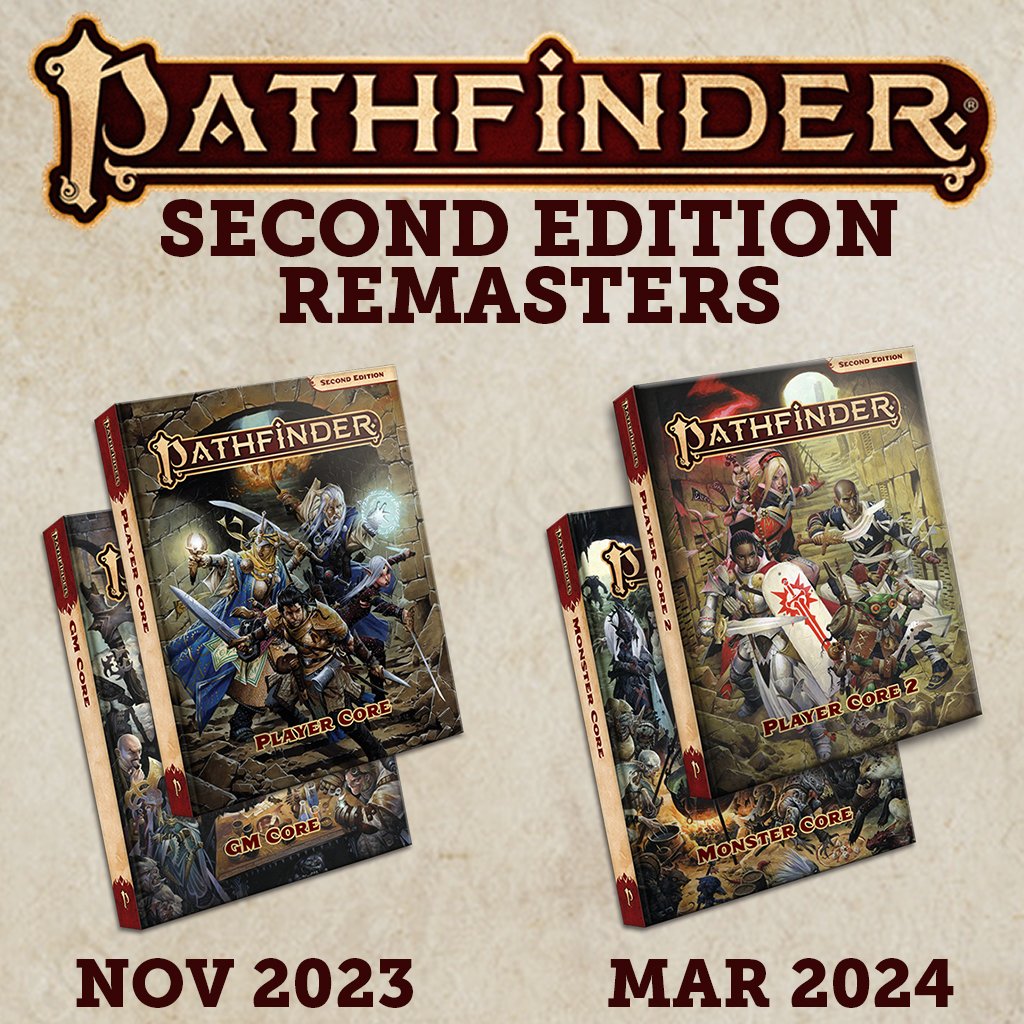 I am incredibly excited for the remaster. Paizo is doing what #DnDone claimed: making an edition that's different but the same. While significant, all the changes so far are largely aesthetic or QOL improvements, & rules changes still work with published materials

#Pathfinder2e