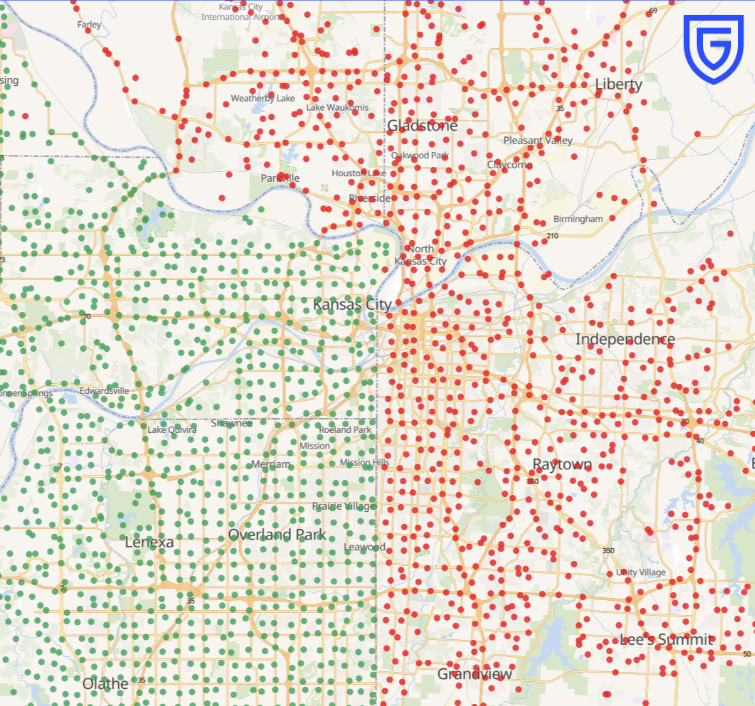 yanni_dc's tweet photo. With the #NFLDraft in KC, I was curious about yesterday's betting interest. I turned to the data team @GeoComply for the answer. On the KS side (legal), we logged 172k+ checks; on the MO side (illegal), we saw 20k+ checks - not permitted to bet. #moleg it's time to act! https://t.co/wJHqV2ae6R