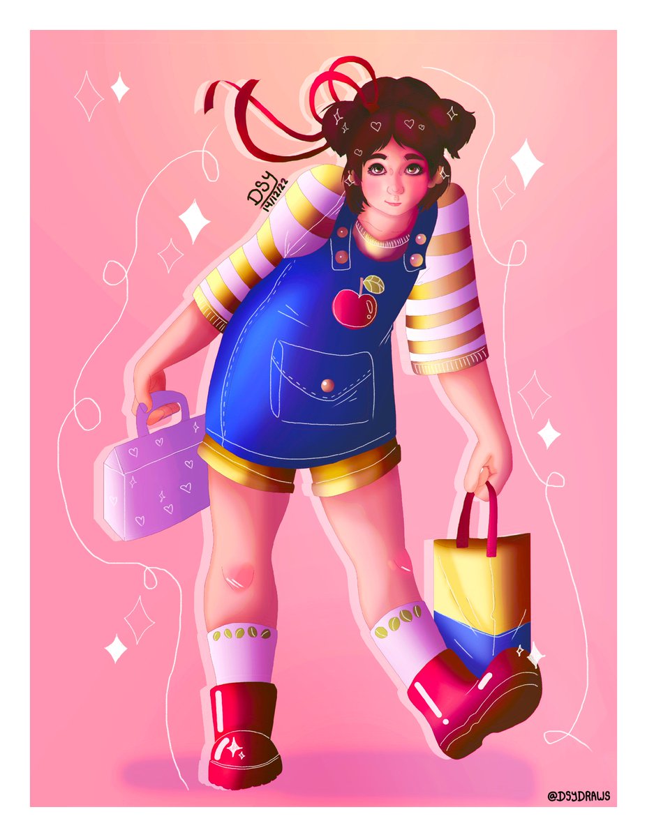 Una de mis ilustraciones de una colaboración con otros artistas de realizar personajes de "Sanrio"! en mi caso dibujé a Hello Kitty! que opinan?