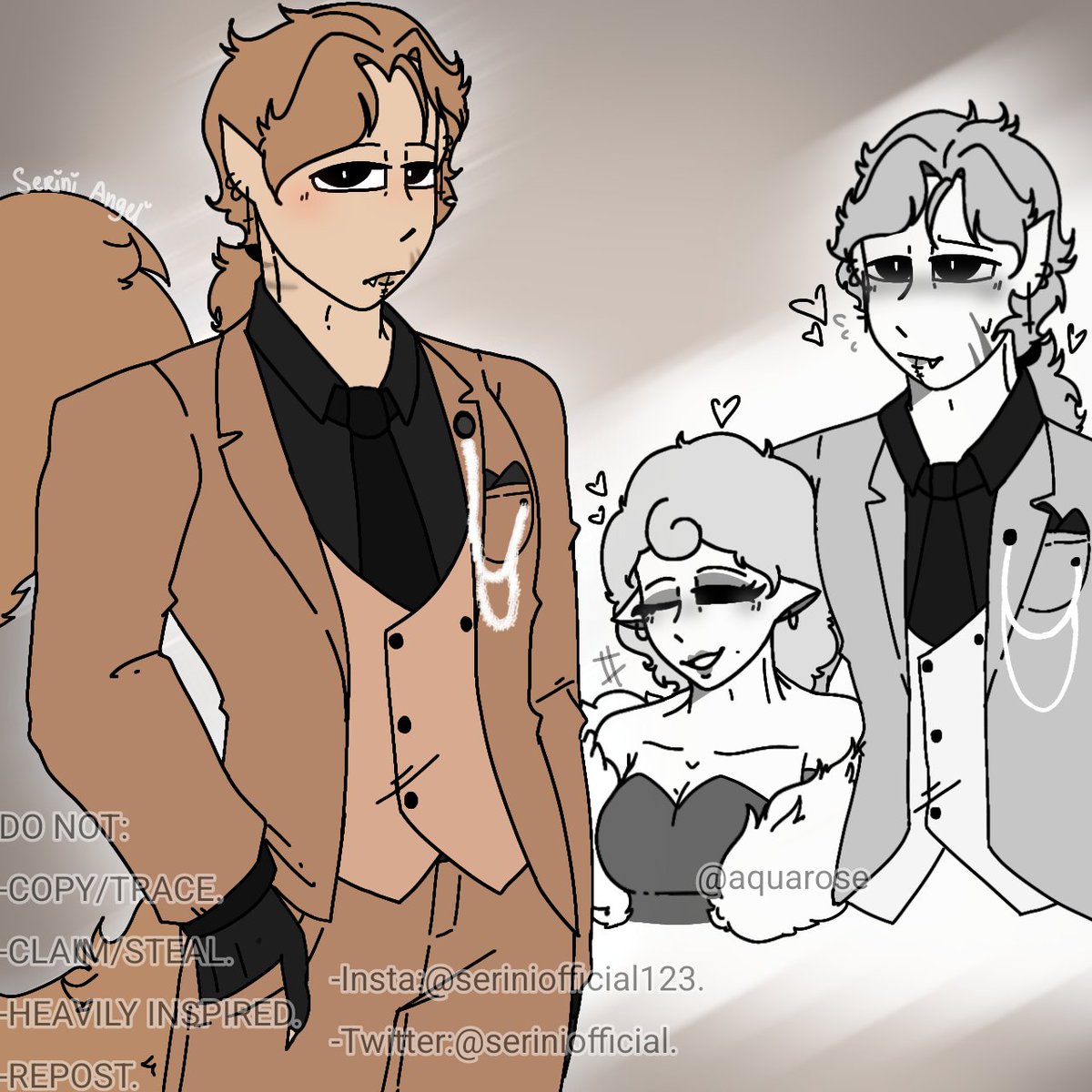 Wylder such a dapper gentleman in his suits 💖
Oh! His girlfriend very gorgeous too, Lady Lulana 💙

Lady Lulana - <a href="/itsAquarose/">Aquarose</a> 
#art #fantasy #FANTASYBOY #couple #PoppyPlaytime #PoppyPlaytimeOC #OC