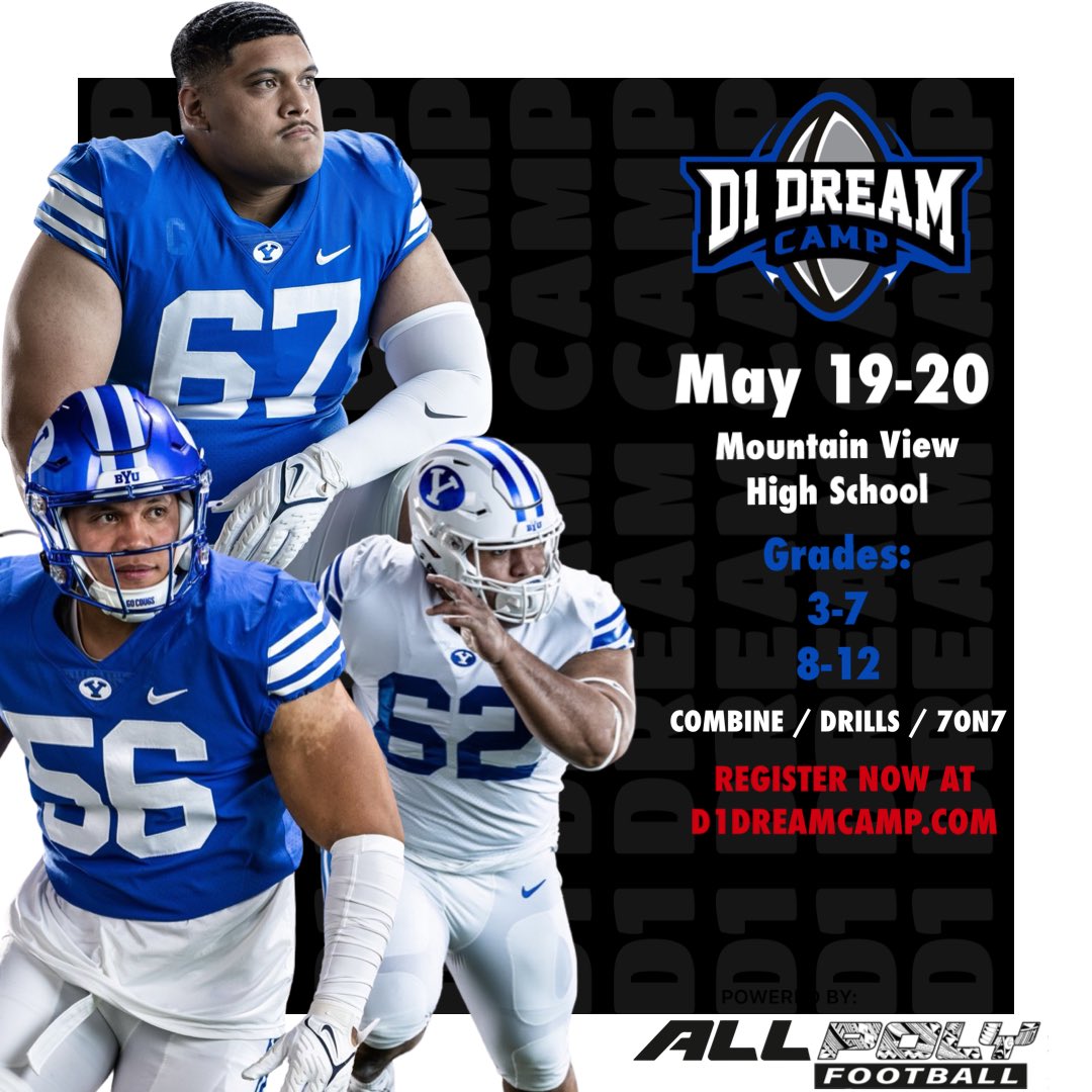 We’re about 2 weeks out from our St. George camp and 3 from the Orem camp! Make sure to register before it’s too late! d1dreamcamp.com