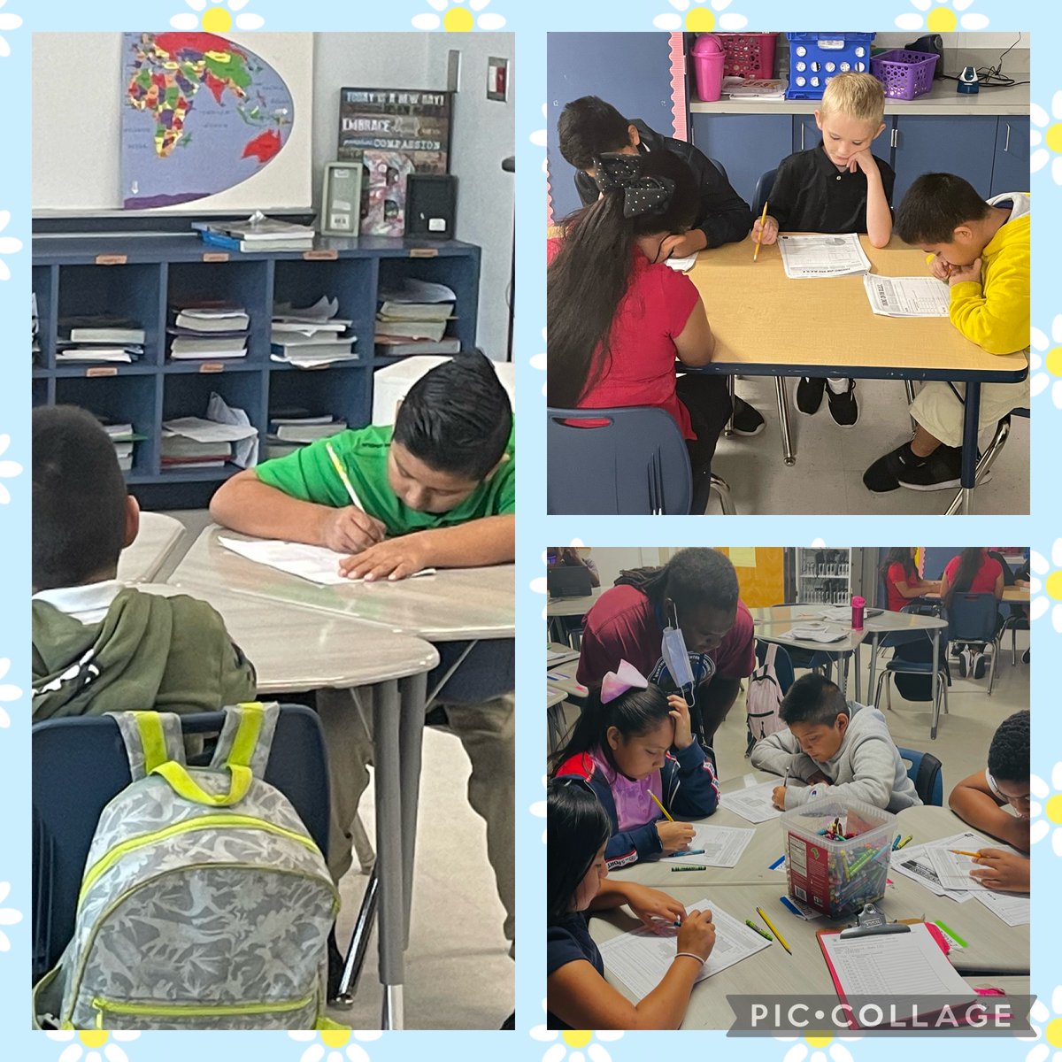 CFriessPBC's tweet photo. Our scholars @NorthmoreElem are working hard to prepare for their PM #3 assessments! Lots of peer to peer coaching and scaffolded supports! @CPedraza_AP @JacobW_SSCC @JalisaGranger @Area4SuptPBCSD @pbcsd @MathSdpbc https://t.co/ZykhIsckye