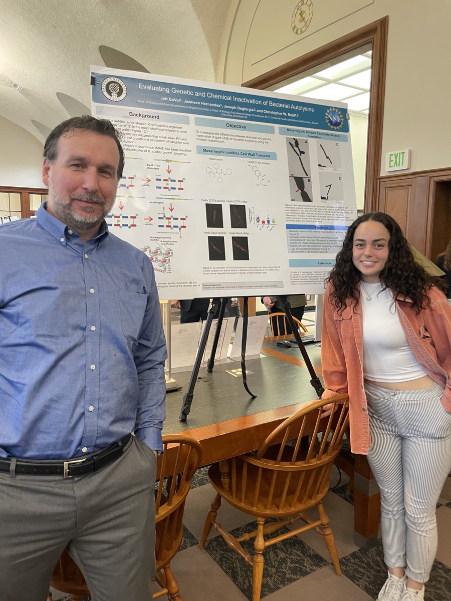 Great to hear from @NSFDrPanch and @SenJackReed this morning at the reception for @NSF awardees. Two @BryantUniv students Jett Duval and Jillian Sylvia presented their work. Thanks @cwreid15 and @weicksels for the mentorship. We have over 1.1 million in NSF awards active '22-'23