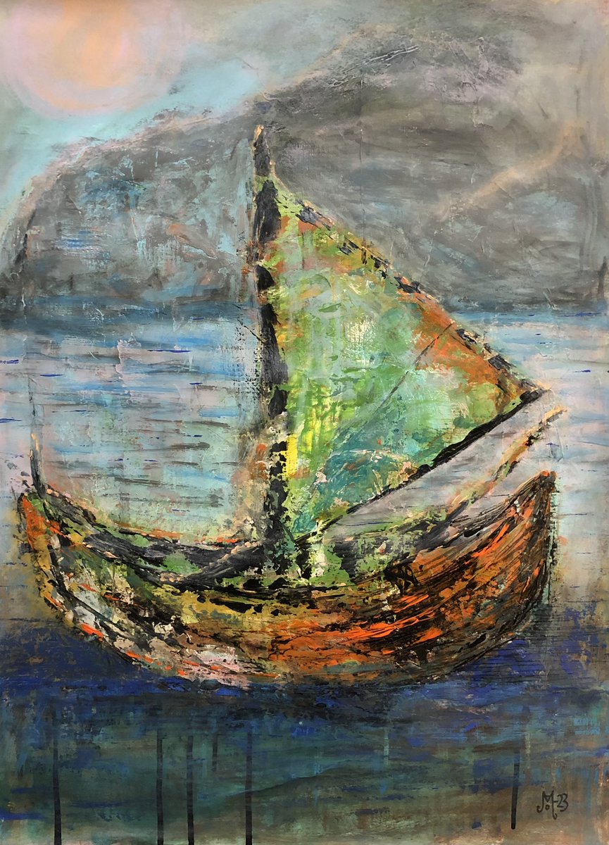 Mysterious ship for 2 acrylic cards. nft sales opensea #art #nft #openseaart #painting #NFTsales #ArtLovers #artsale