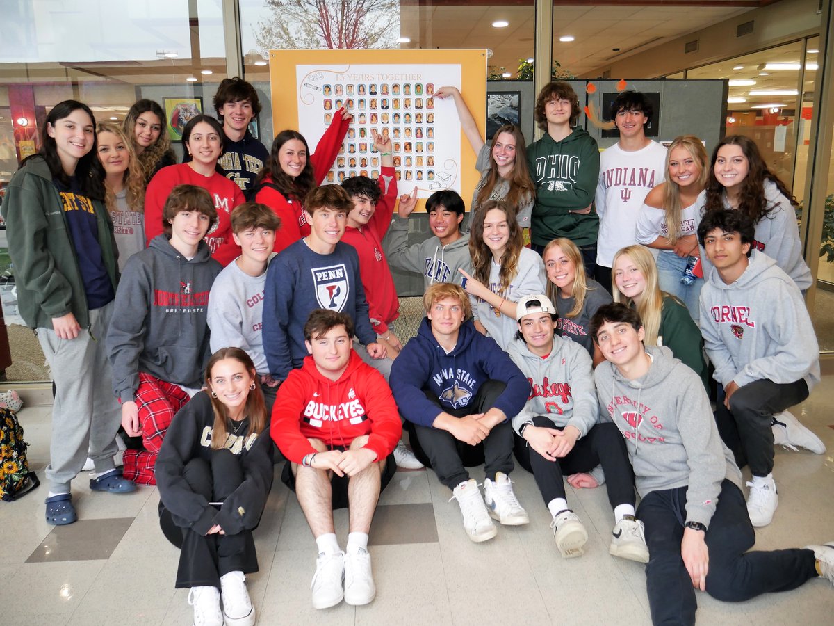 Orange_Schools's tweet photo. The Class of 2023 seniors celebrated their final day of classes by signing their intention letters, saying "farewell" to teachers &amp; hanging out with friends, many of whom have been together for all 13 years at Orange. The students begin Senior Project on May 1. #StrongerTogether https://t.co/APS1toszff