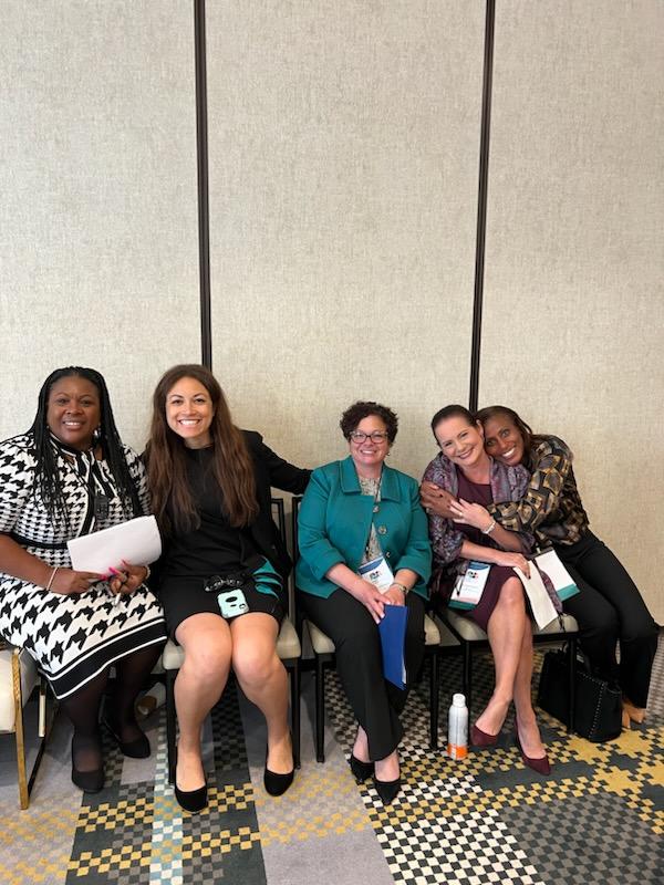 I am honored to share the stsge with amazing women leaders! Together, we will support each other's growth & development as we lead for excellence in teaching and learning for every child each day! We're committed to intentional support systems, access & opportunity.  #WLESummit