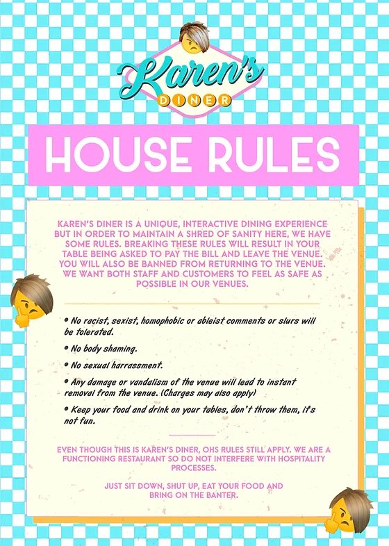 paxbury's tweet image. Sejahat-jahat Karen’s Diner pon knows the rule. #NoBodyShaming