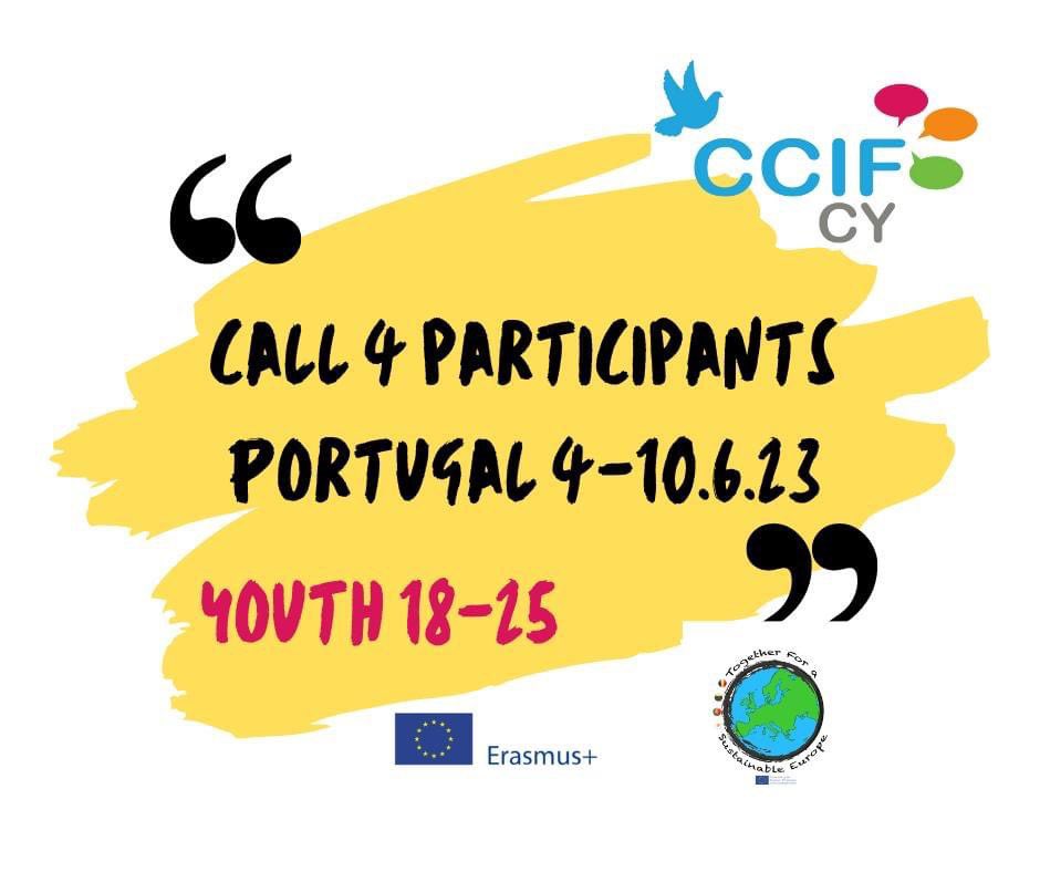 Δήλωσε συμμετοχή στην εκπαιδευτική δραστηριότητα #erasmus #project "Together 4 a Sustainable Europe" 
Be part of this mobility

🌐 Find out more: 
ccifcyprus.com/together-for-a…

ℹ Yποβολή αίτησης είναι η 10η Μαΐου 2023 forms.gle/2J8J5hLgMicMiQ…
#ErasmusPlus Ccif Cyprus