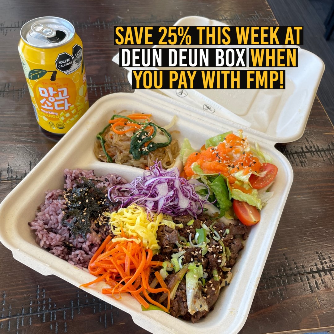 You can still save 25% this week at Deun Deun Box when you pay with your Flatiron Meal Plan! Located on the Hill at 1107 13th Street, Deun Deun Box serves up hearty and authentic Korean food!