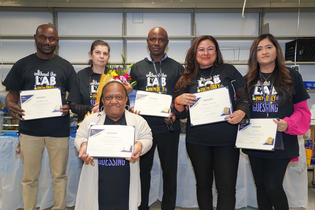 NYCHealthSystem's tweet photo. In recognition of Medical Laboratory Professionals Week, the Pathology Department at NYC Health + Hospitals/Harlem had a celebration luncheon for all its staff and gave out certification of appreciation to some of them for outstanding services.
#LabProsWeek
#WeAreHarlem https://t.co/7tXvMPsHSd