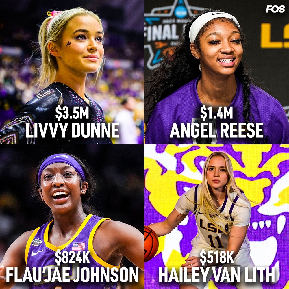 FOS's tweet photo. The addition of Haley Van Lith gives LSU four of the top women's athletes by NIL earning potential.

(via @On3NIL) https://t.co/Z4kcq64qS1