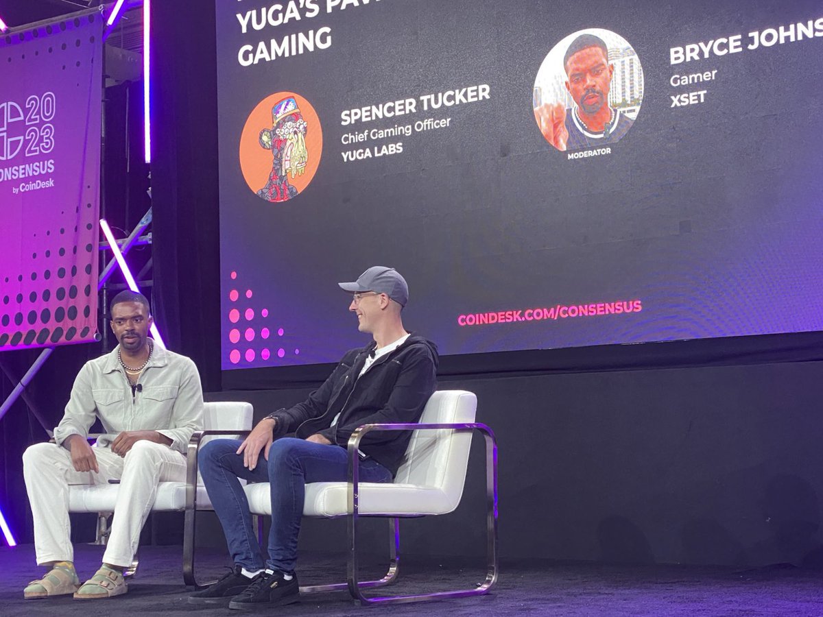 EldersGrace's tweet photo. Very interesting chat with @brycent &amp; Spencer Tucker, Chief Gaming Officer @Yugalabs. Great insights on gaming &amp; web3. This is the way…

#Consensus2023 #coinbase https://t.co/b3hC2LlKgx