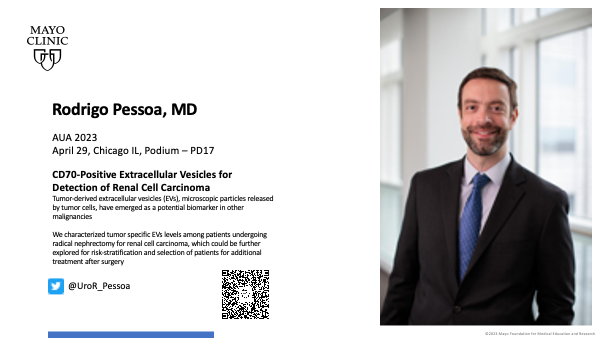Mayo Clinic Urology (@mayourology) on Twitter photo Don't miss Rodrigo Pessoa, MD PhD, <a href="/UroR_Pessoa/">Rodrigo Pessoa</a>, Saturday at 10:50 am on CD70-Positive Extracellular Vesicles for Detection of Clear-Cell Renal Cell Carcinoma
<a href="/AmerUrological/">Amer. Urol. Assn.</a>
#AUA23 Don't miss Rodrigo Pessoa, MD PhD, <a href="/UroR_Pessoa/">Rodrigo Pessoa</a>, Saturday at 10:50 am on CD70-Positive Extracellular Vesicles for Detection of Clear-Cell Renal Cell Carcinoma
<a href="/AmerUrological/">Amer. Urol. Assn.</a>
#AUA23