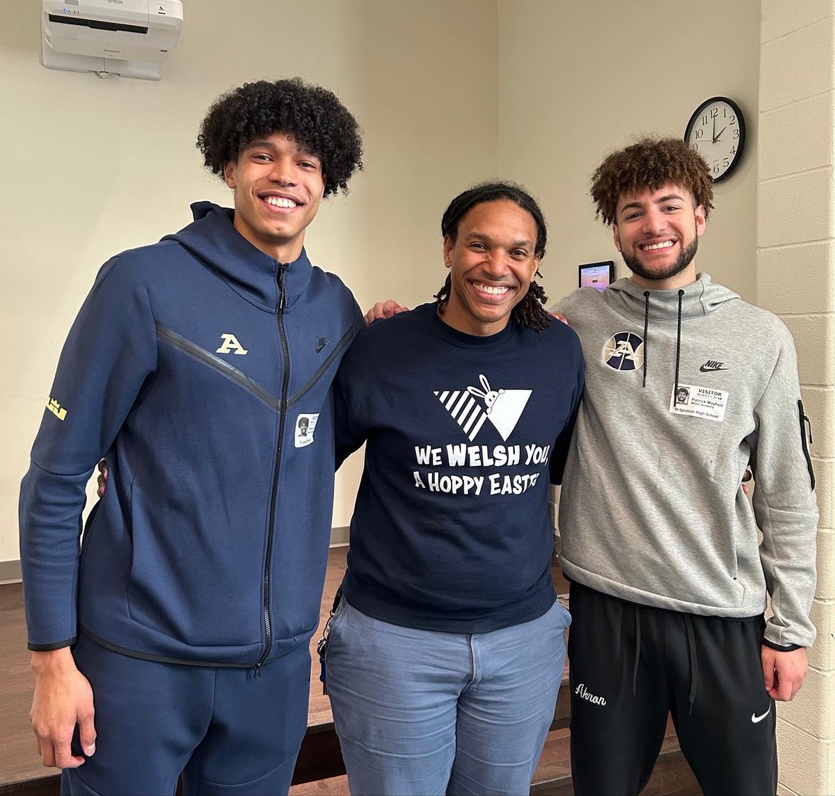 TheWelshAcademy's tweet photo. Thank you to @ZipsMBB players Enrique Freeman and Pat Mayfield who came to speak to the Welsh Academy students today! 

Enrique and Pat shared advice about being D1 student athletes and working hard for what you want in life. https://t.co/2GPCeQNlLG