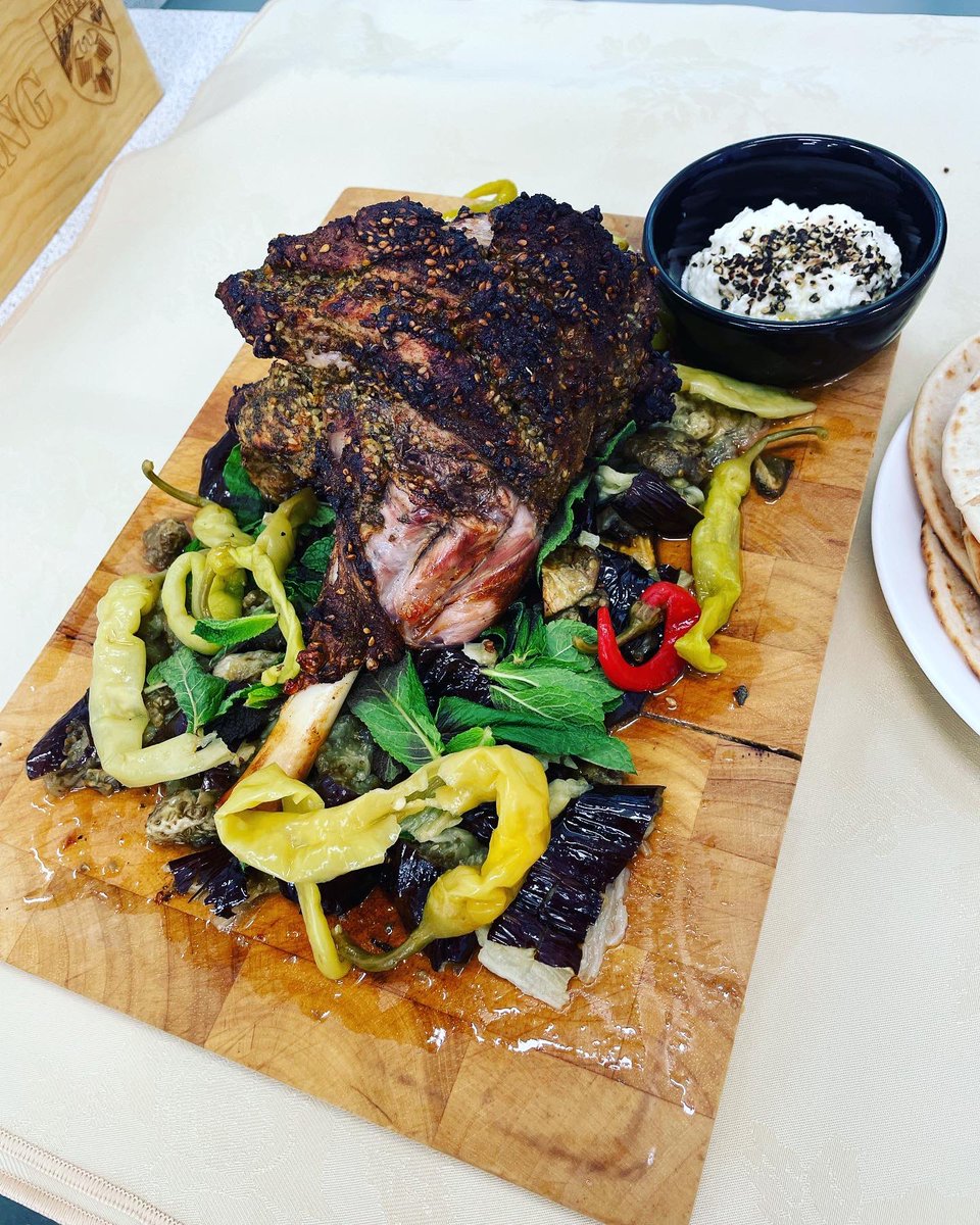 AHSFoodies's tweet photo. Congratulations George on a truly outstanding signature dish. The year 8’s task was to cook a dish which shows off your personality, George did just that. He cooked @jamieoliver ‘s Gnarly Dukkah Roast Lamb. Outstanding cookery from a wonderful chef, well done George. @aylshamhigh https://t.co/aT3LmLYwTZ